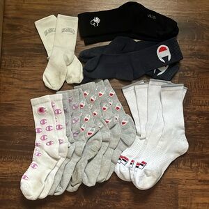 socks bundle - fila, champion, disney, LA